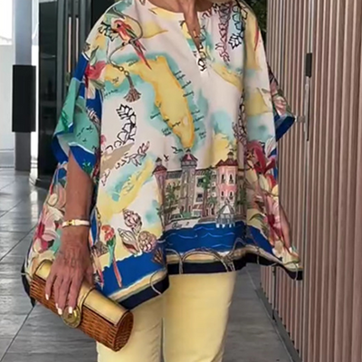 Sean | Elegante Damenhüte, breit, mit spitzem Dekolleté und Muster