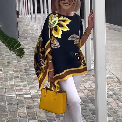 Sean | Elegante Damenhüte, breit, mit spitzem Dekolleté und Muster