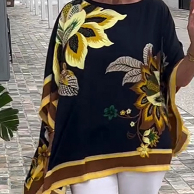 Sean | Elegante Damenhüte, breit, mit spitzem Dekolleté und Muster