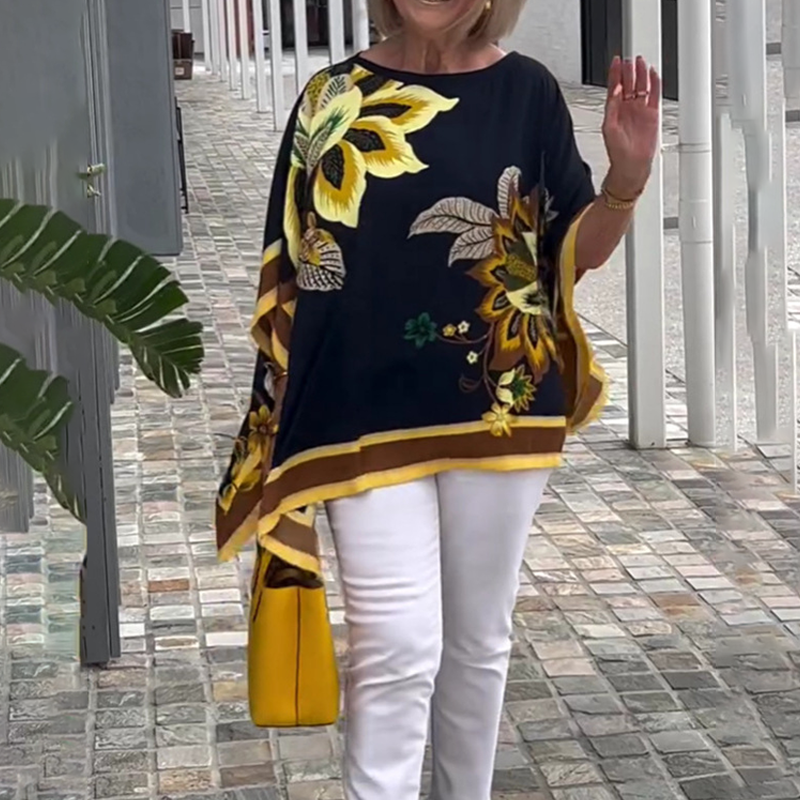 Sean | Elegante Damenhüte, breit, mit spitzem Dekolleté und Muster