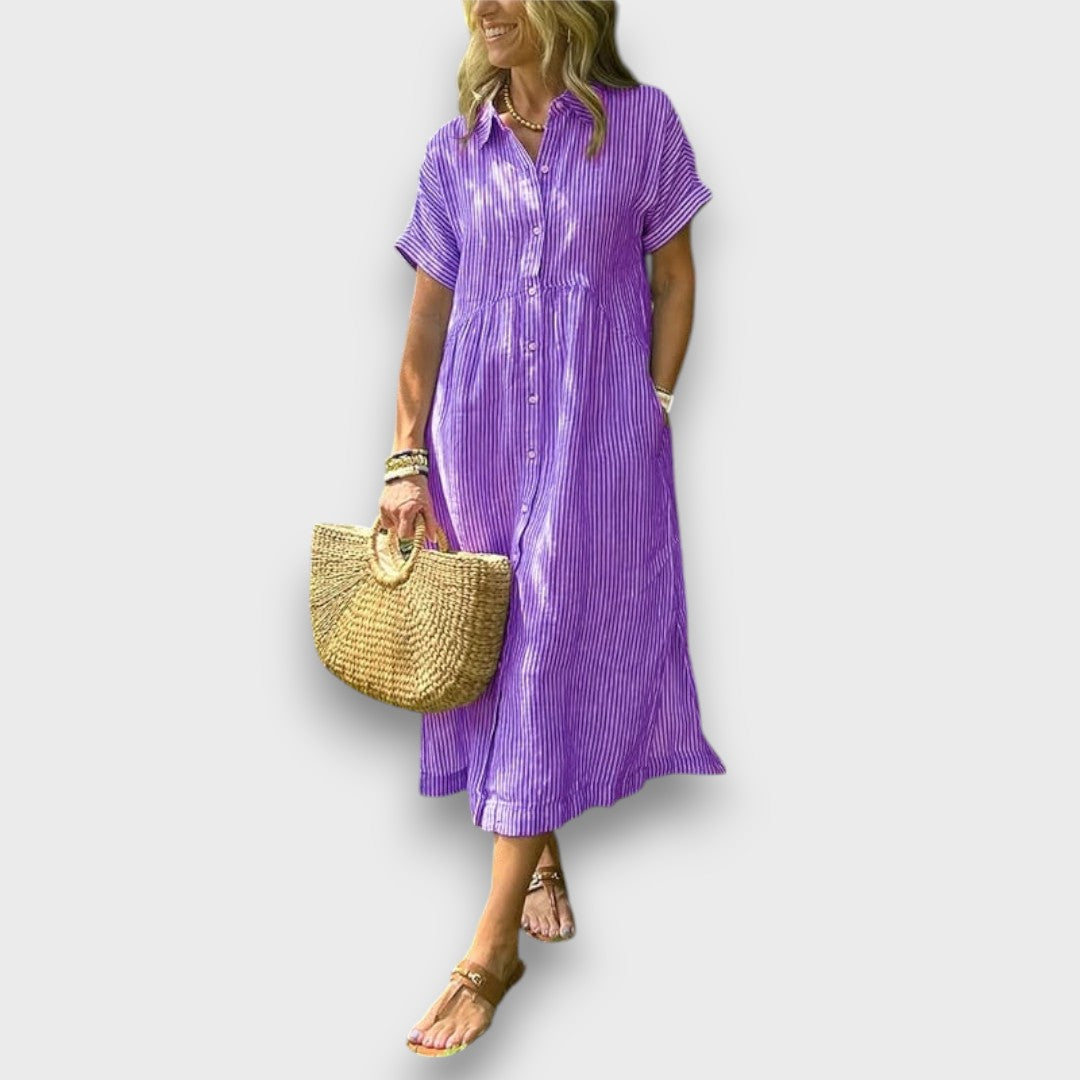 Marnea – Streifenkleid mit luftiger Eleganz