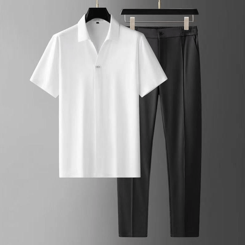 Klassisches Polo-Shirt & Hose Set für Herren -  Cecilio