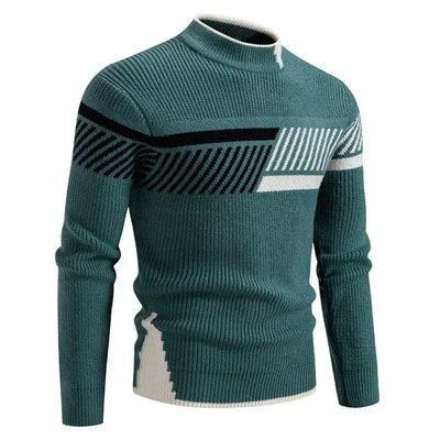Denis | Trendy Geometrischer Strickpullover für Männer