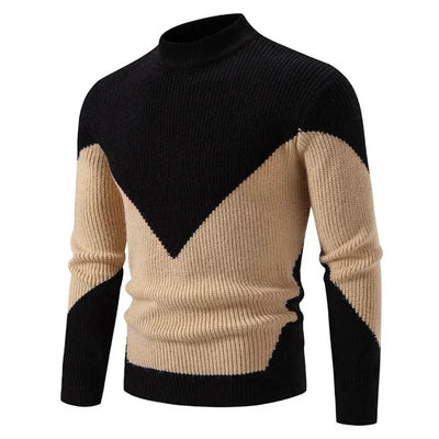 Denis | Trendy Geometrischer Strickpullover für Männer