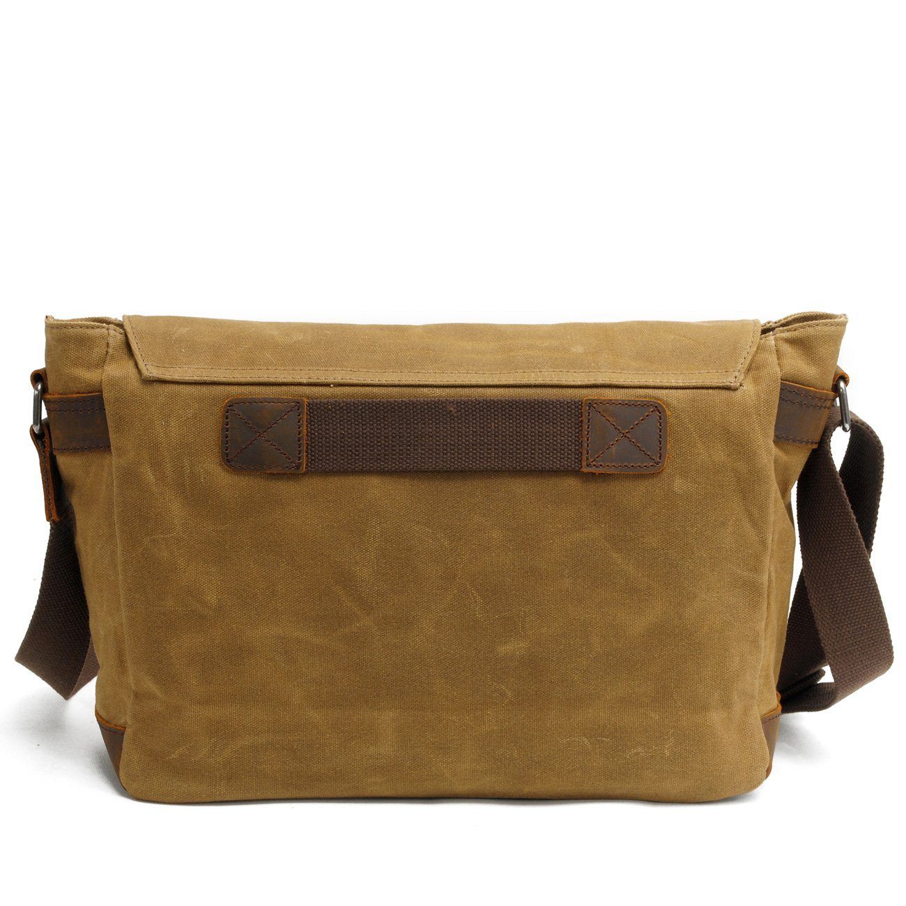 Conway™ Retro Umhängetasche Aus Gewachstem Baumwoll-Canvas – Vintage Messenger Bag Mit Laptopfach
