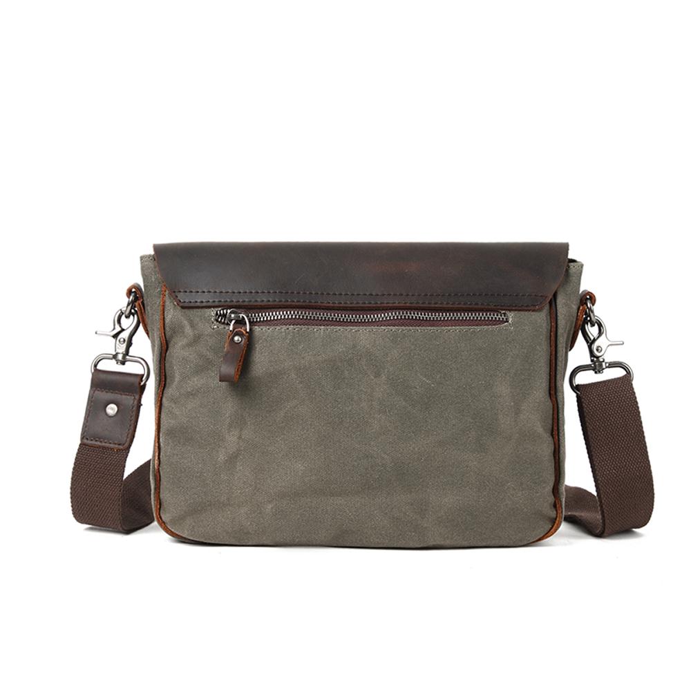 Bregenz™ - Handgefertigte Vintage Crossbody Tasche aus Wachsgeschichtetem Baumwoll-Canvas & Leder