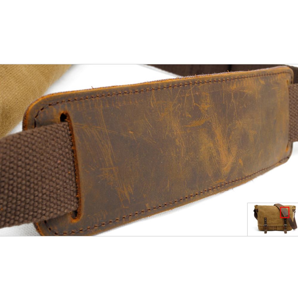 Conway™ Retro Umhängetasche Aus Gewachstem Baumwoll-Canvas – Vintage Messenger Bag Mit Laptopfach