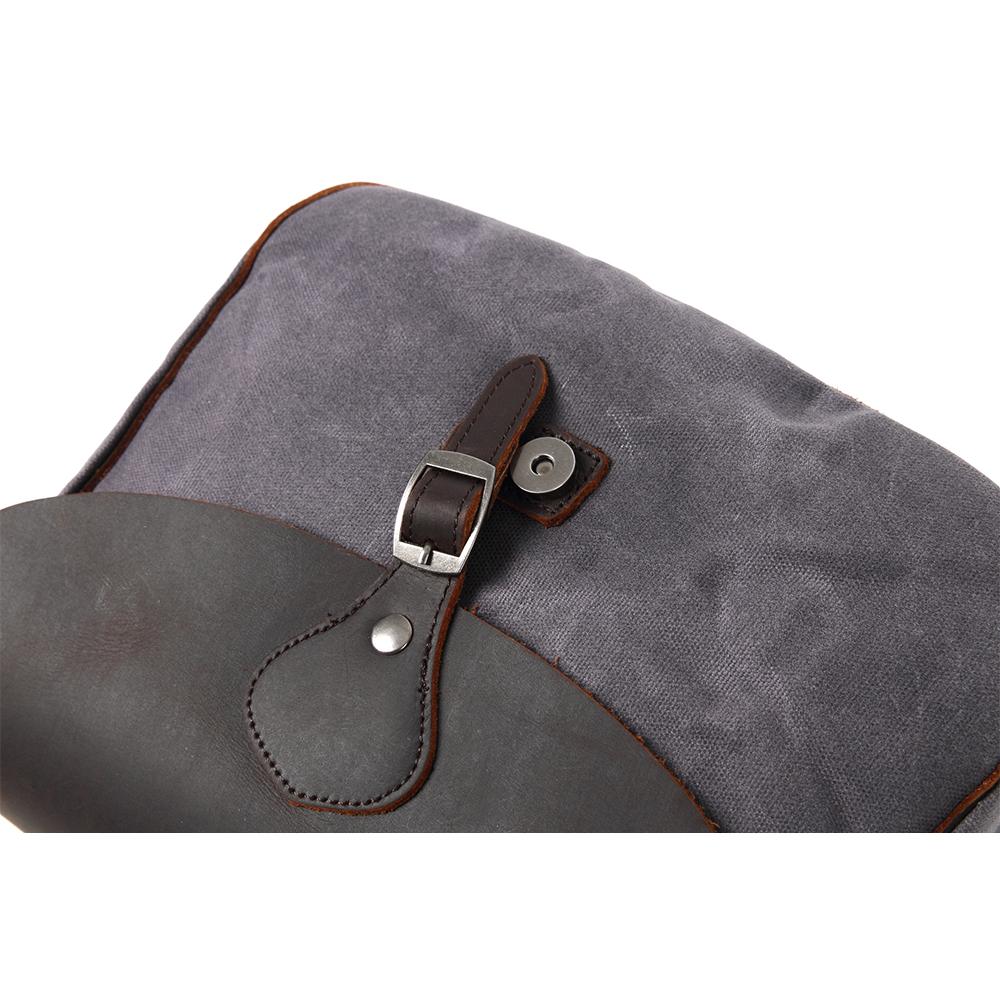 Bregenz™ - Handgefertigte Vintage Crossbody Tasche aus Wachsgeschichtetem Baumwoll-Canvas & Leder