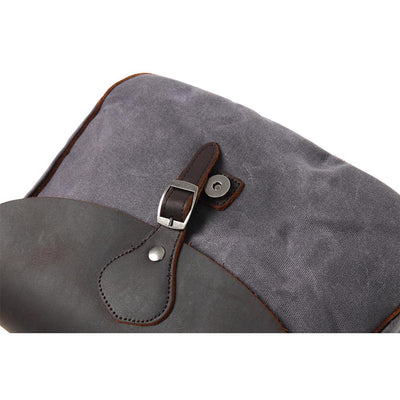 Bregenz™ - Handgefertigte Vintage Crossbody Tasche aus Wachsgeschichtetem Baumwoll-Canvas & Leder