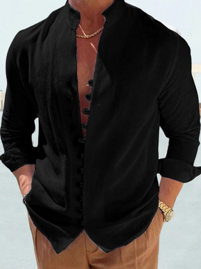 Leichtes Hemd aus Baumwoll-Leinen für Herren – Camilo