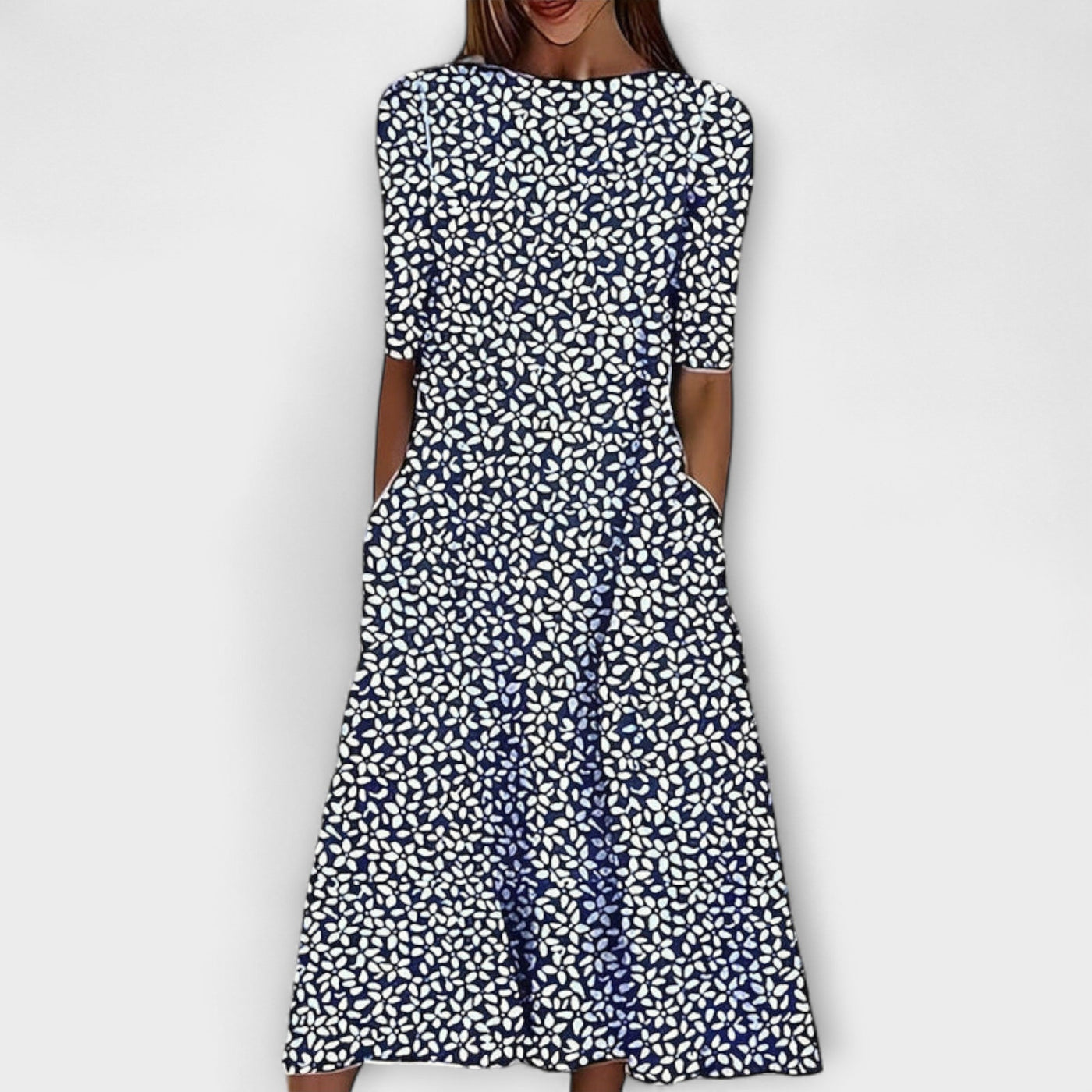 Adelina - Blumenkleid Küste